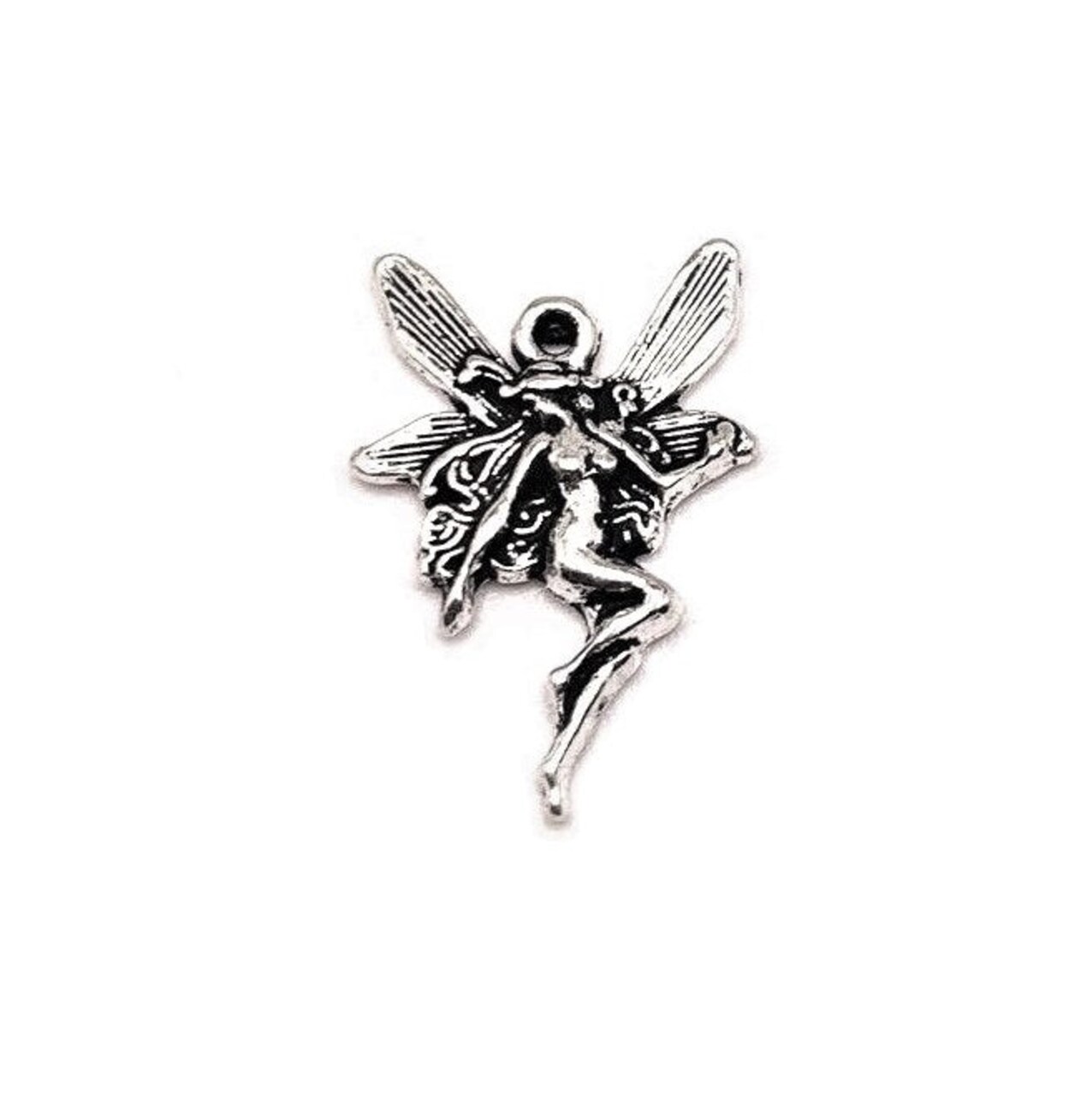 4, 20 or 50 Pieces: Silver Fairy Sprite Charms